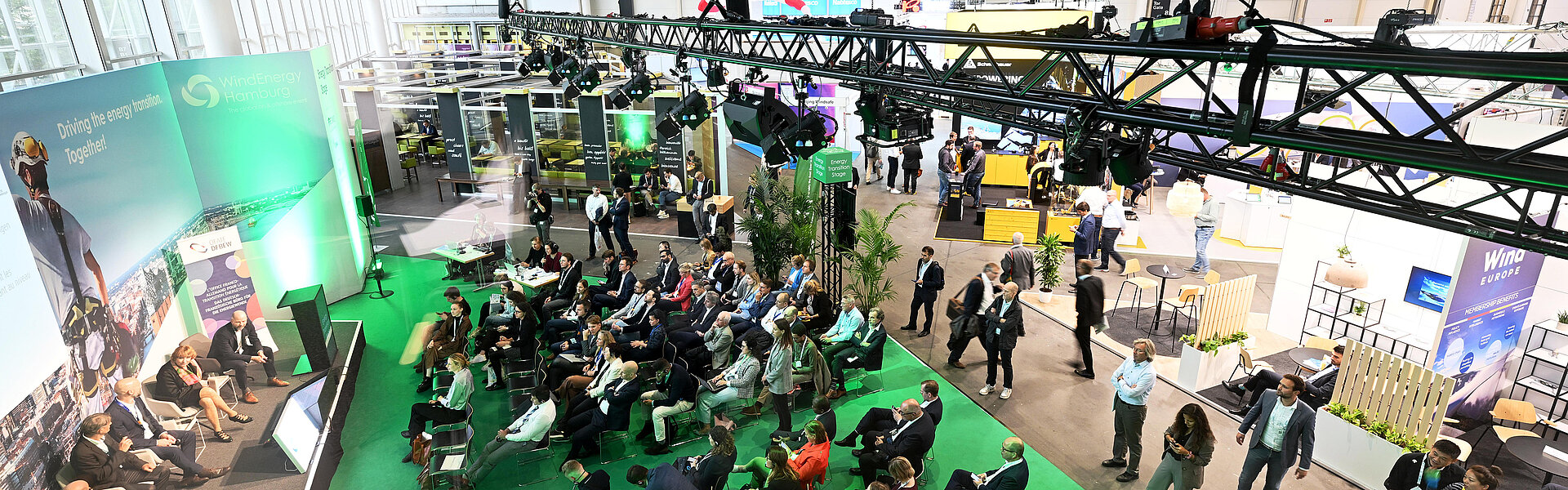 Blick von oben auf die Energy Transition Stage