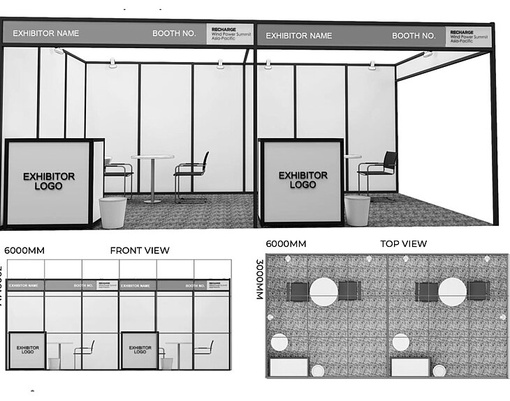 All-inclusive package 18 sqm | RECHARGE Wind Power Summit Asia-Pacific Rendering All-inclusive package 18 sqm | RECHARGE Wind Power Summit Asia-Pacific